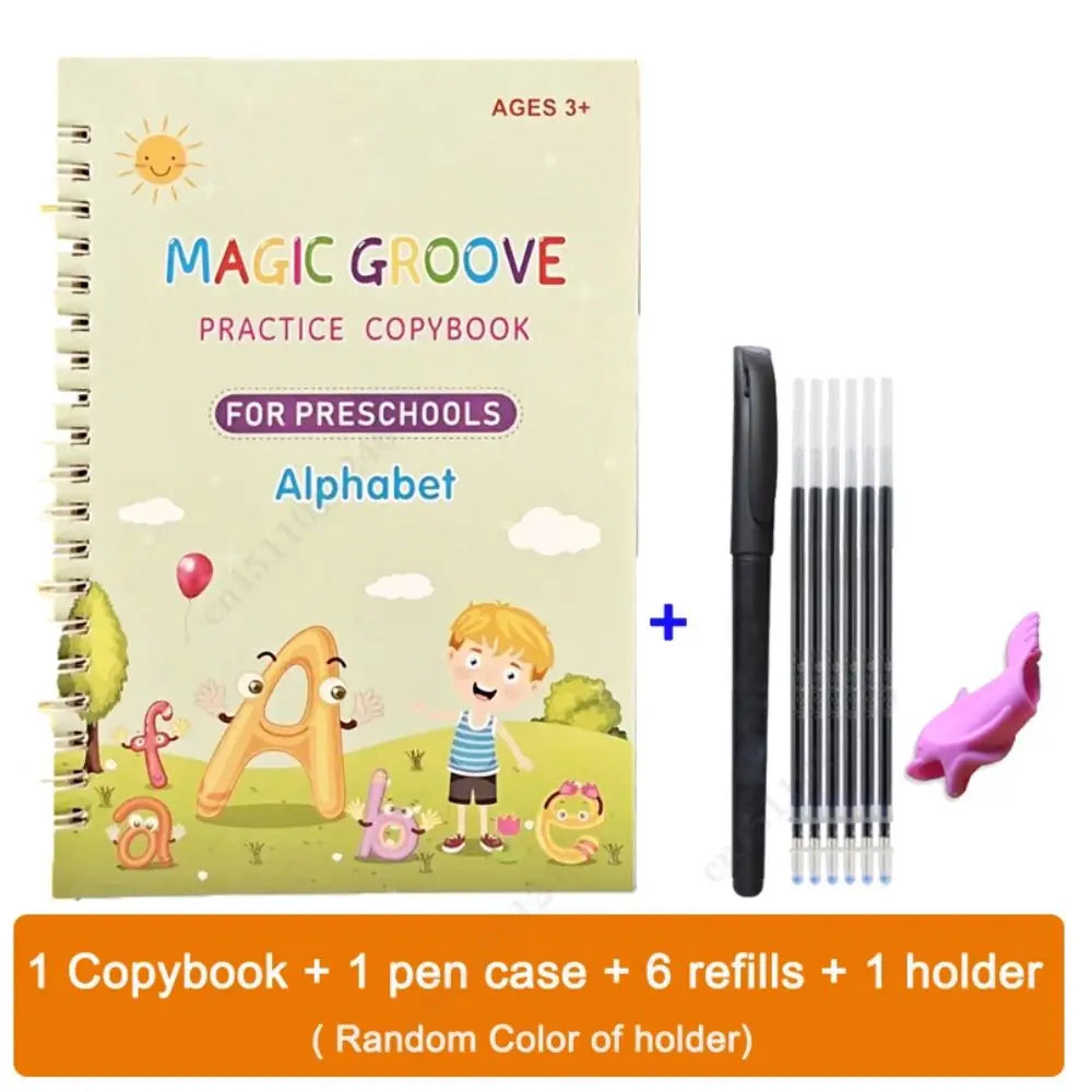 WonderWrite™ 4-in-1 Magic Copybook Set With Pen.