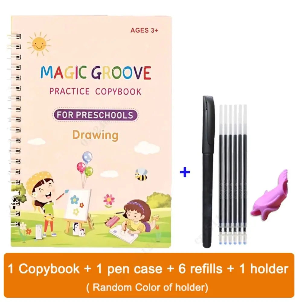 WonderWrite™ 4-in-1 Magic Copybook Set With Pen.