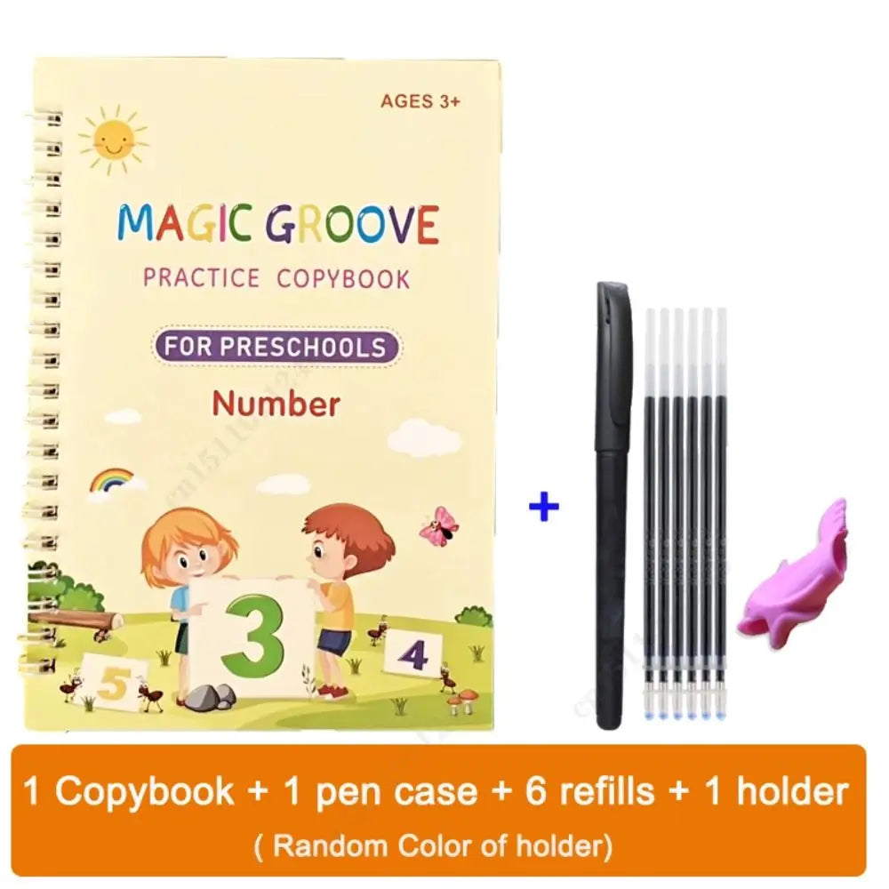WonderWrite™ 4-in-1 Magic Copybook Set With Pen.
