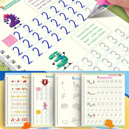WonderWrite™ 4-in-1 Magic Copybook Set With Pen.