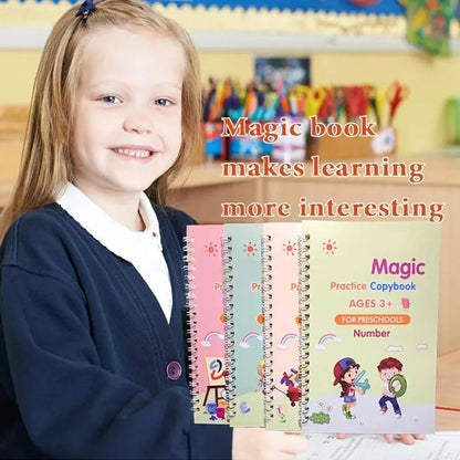 WonderWrite™ 4-in-1 Magic Copybook Set With Pen.