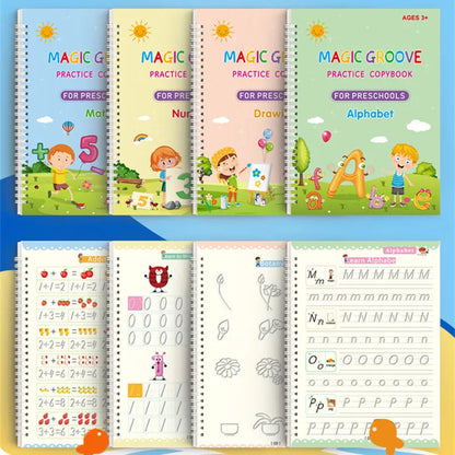 WonderWrite™ 4-in-1 Magic Copybook Set With Pen.