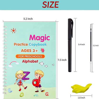 WonderWrite™ 4-in-1 Magic Copybook Set With Pen.