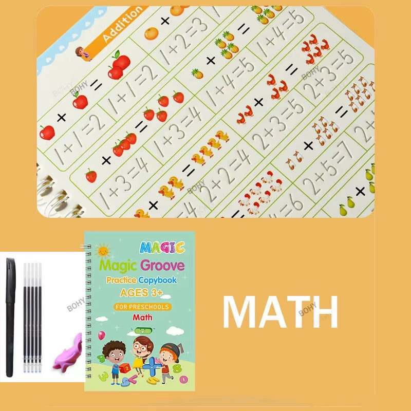 WonderWrite™ 4-in-1 Magic Copybook Set With Pen.
