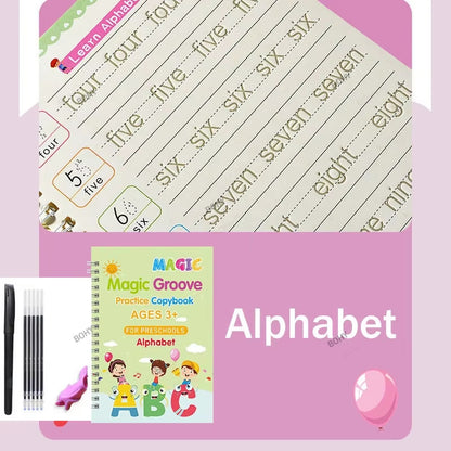 WonderWrite™ 4-in-1 Magic Copybook Set With Pen.